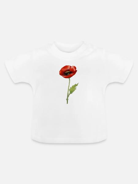 Papaver - Baby Bio-T-Shirt mit Rundhals - Weiß