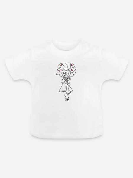 SERBSKA LUBINA - kontur - - Baby Bio-T-Shirt mit Rundhals - Weiß