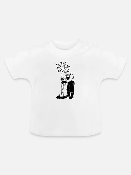 Gärtner - Baby Bio-T-Shirt mit Rundhals - Weiß