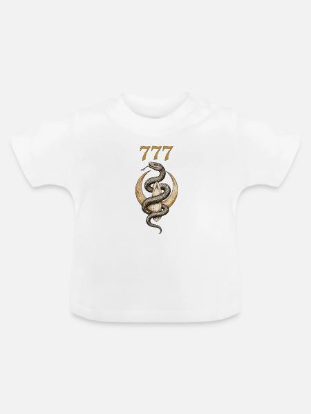 777 Kristallschlange - Baby Bio-T-Shirt mit Rundhals - Weiß
