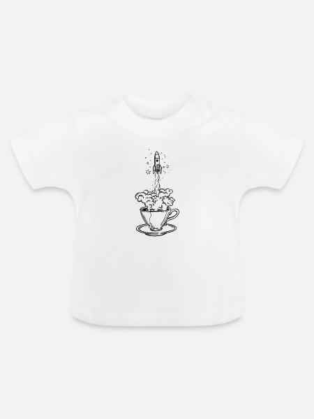 To the Moon and Back - Baby Bio-T-Shirt mit Rundhals - Weiß