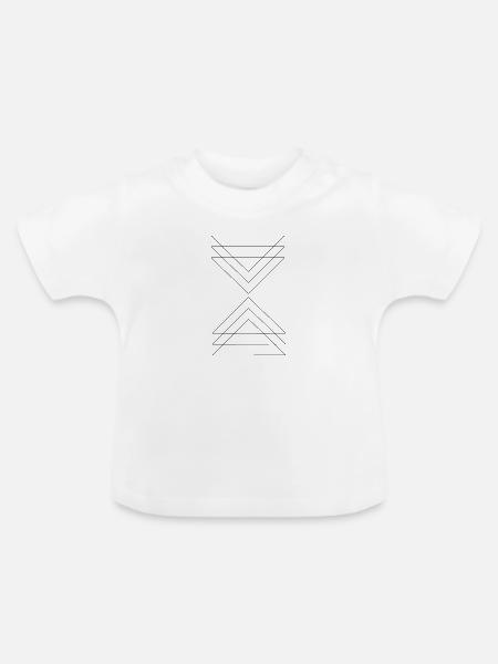 Triangle - Baby Bio-T-Shirt mit Rundhals - Weiß