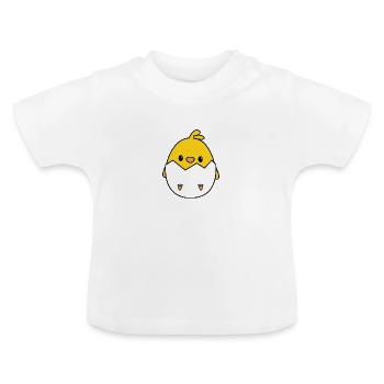Chipi le poussin - T-shirt bio col rond Bébé - blanc - Devant