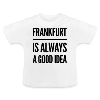 Top T-Shirt Francfort - T-shirt bio col rond Bébé - blanc - Devant