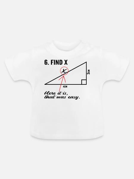 Suchen x - Baby Bio-T-Shirt mit Rundhals - Weiß