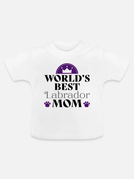Labrador - Baby Bio-T-Shirt mit Rundhals - Weiß
