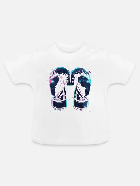 Boxhandschuhe Steampunk - Baby Bio-T-Shirt mit Rundhals - Weiß