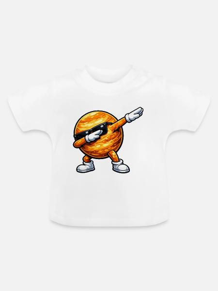 Dabbing Venus - Baby Bio-T-Shirt mit Rundhals - Weiß