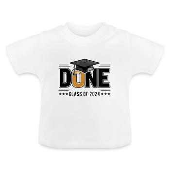Abschlussklasse 2024 Abschlussfeier Schule - Baby Bio-T-Shirt mit Rundhals - Weiß - Vorne