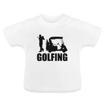 Golfing Golf Spruch Golfspieler - Baby Bio-T-Shirt mit Rundhals - Weiß - Vorne