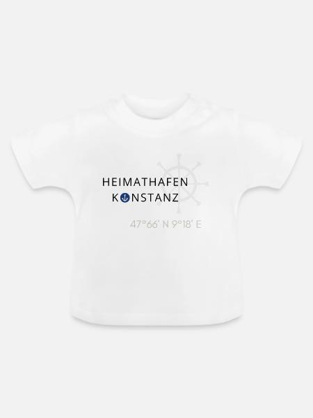 Heimathafen Konstanz - Baby Bio-T-Shirt mit Rundhals - Weiß