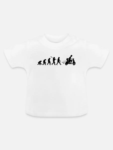 Die Entwicklung des Zustellers - Baby Bio-T-Shirt mit Rundhals - Weiß