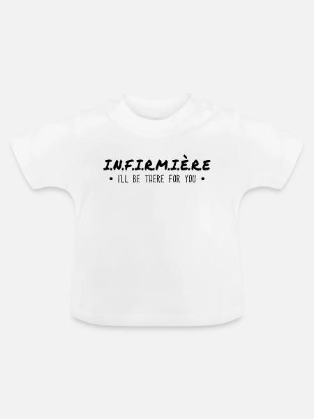 Krankenschwester – Freunde - Baby Bio-T-Shirt mit Rundhals - Weiß