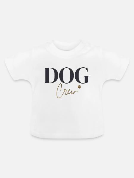 Dog Crew - Baby Bio-T-Shirt mit Rundhals - Weiß