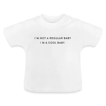 I´M A COOL BABY - Baby Bio-T-Shirt mit Rundhals - Weiß - Vorne