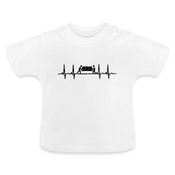 Expert en déménagement - T-shirt bio col rond Bébé - blanc - Devant