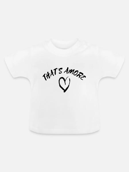 That`s Amore - Baby Bio-T-Shirt mit Rundhals - Weiß