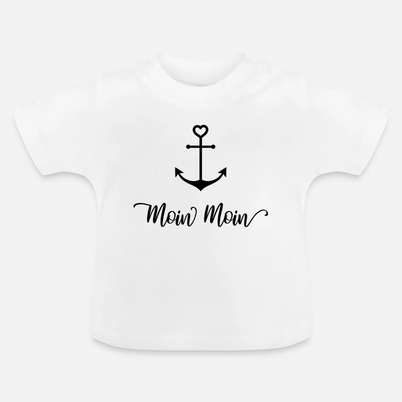 Moin Moin - T-shirt bio col rond Bébé - blanc