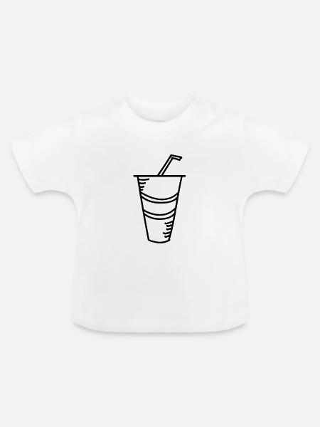 Milch Shake - Baby Bio-T-Shirt mit Rundhals - Weiß