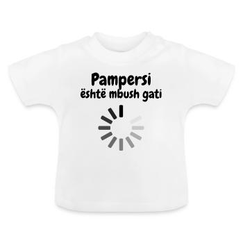 Lätzchen Kind Albanisch Hajgare - Baby Bio-T-Shirt mit Rundhals - Weiß - Vorne