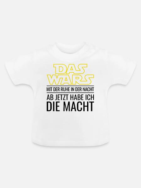 Das wars mit der Ruhe in der Nacht / Geburt Baby - Baby Bio-T-Shirt mit Rundhals - Weiß