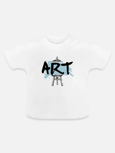 DR1 - Baby Bio-T-Shirt mit Rundhals - Weiß
