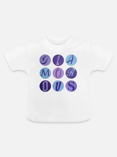 Glamorous dots - Baby Bio-T-Shirt mit Rundhals - Weiß