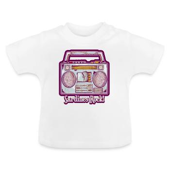 Rocher des sardines - T-shirt bio col rond Bébé - blanc - Devant
