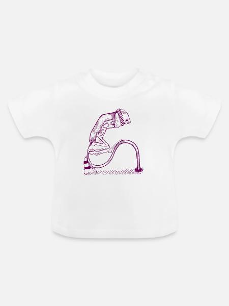 depressed traffic light - Baby Bio-T-Shirt mit Rundhals - Weiß