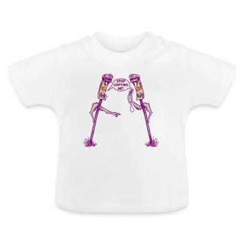 Feux de circulation, rage au volant - T-shirt bio col rond Bébé - blanc - Devant