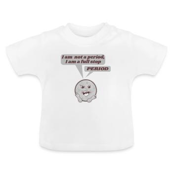 Écrire l’anglais, point final ou point - T-shirt bio col rond Bébé - blanc - Devant