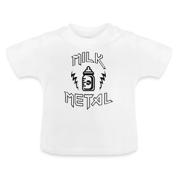Milk & Metal - Baby Organic T-Shirt with Round Neck - white - Front