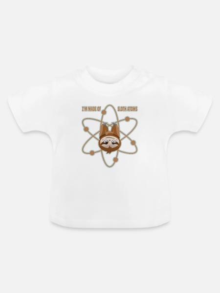 Insegnante di scienze pigro - Økologisk T-shirt til baby, rund hals - hvid