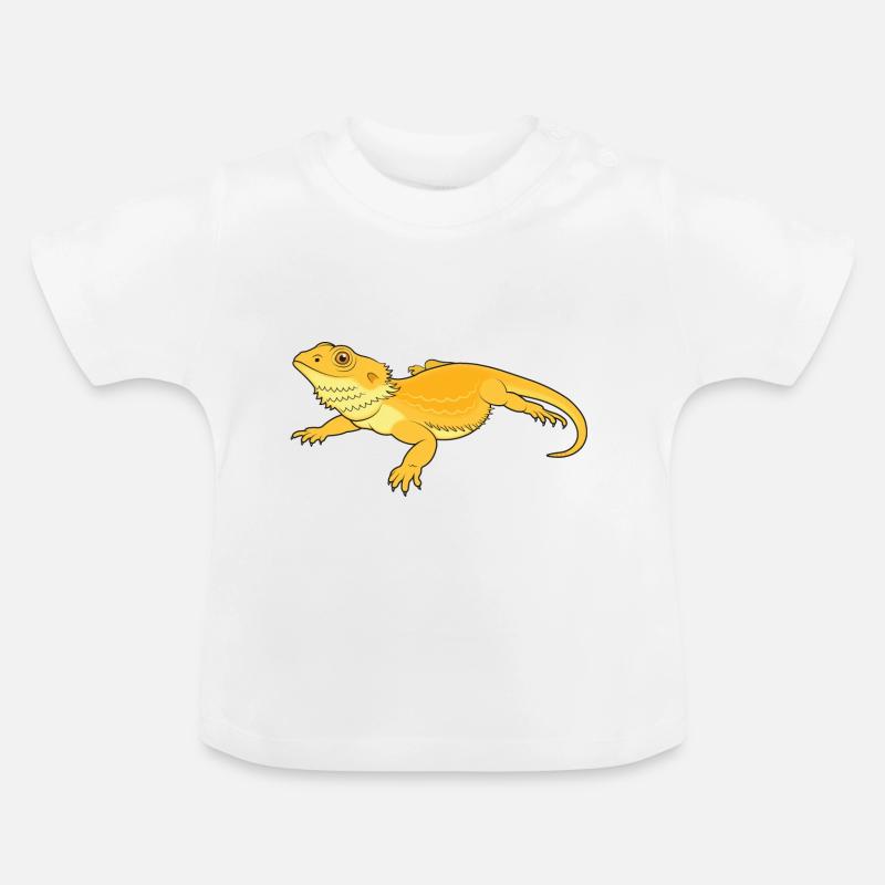 Barbe agama se détendre - T-shirt bio col rond Bébé - blanc