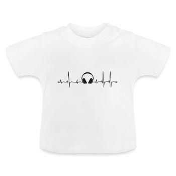 Puls Kopförer - Baby Bio-T-Shirt mit Rundhals - Weiß - Vorne