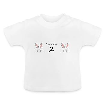 Ich bin schon 2 - Baby Bio-T-Shirt mit Rundhals - Weiß - Vorne