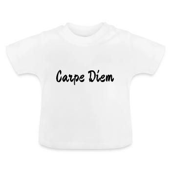 Carpe Diem - Baby Organic T-Shirt with Round Neck - white - Front