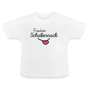 Baby Geschenk zur Geburt Fräulein Schabernack - Baby Bio-T-Shirt mit Rundhals - Weiß - Vorne