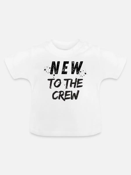 New to the crew - Baby Bio-T-Shirt mit Rundhals - Weiß