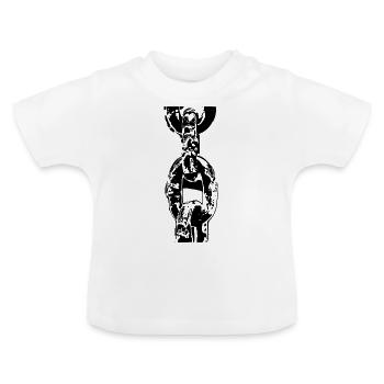 Chaîne en acier - T-shirt bio col rond Bébé - blanc - Devant