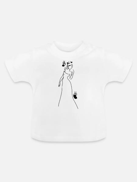 Braut - Baby Bio-T-Shirt mit Rundhals - Weiß