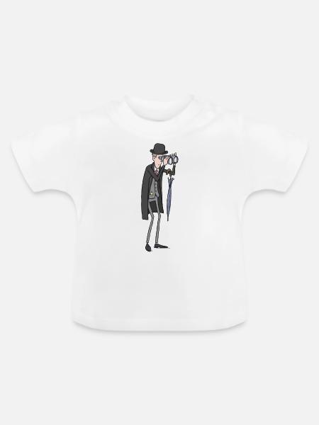 Englischer Geschäftsmann - Baby Bio-T-Shirt mit Rundhals - Weiß