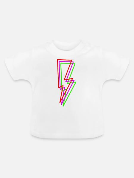 Blitz - Baby Bio-T-Shirt mit Rundhals - Weiß