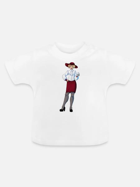 Eleanor - Baby Bio-T-Shirt mit Rundhals - Weiß