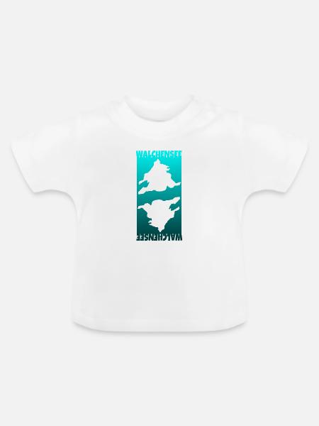 Walchensee, Geschenk der Natur - Baby Bio-T-Shirt mit Rundhals - Weiß