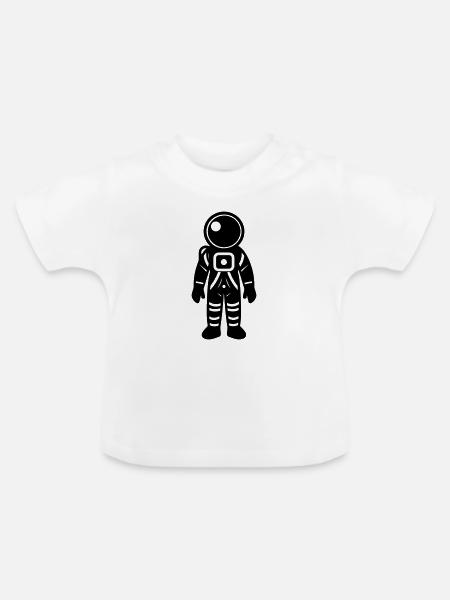 Astronaut - Baby Bio-T-Shirt mit Rundhals - Weiß