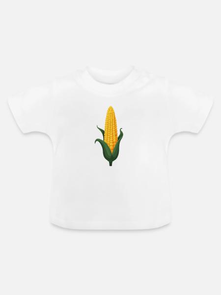 Mais - Baby Bio-T-Shirt mit Rundhals - Weiß