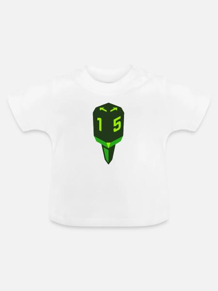 Golf Tee Abschlag Logo - Baby Bio-T-Shirt mit Rundhals - Weiß