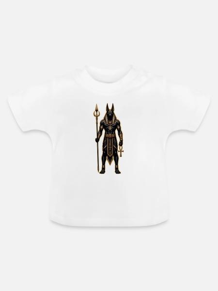 Anubis-Kriegspriester - Baby Bio-T-Shirt mit Rundhals - Weiß