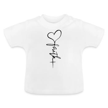 Glaube - Baby Bio-T-Shirt mit Rundhals - Weiß - Vorne